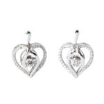 dancingheart1 ohr silber