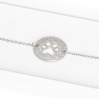 Silber Armband Round Paw